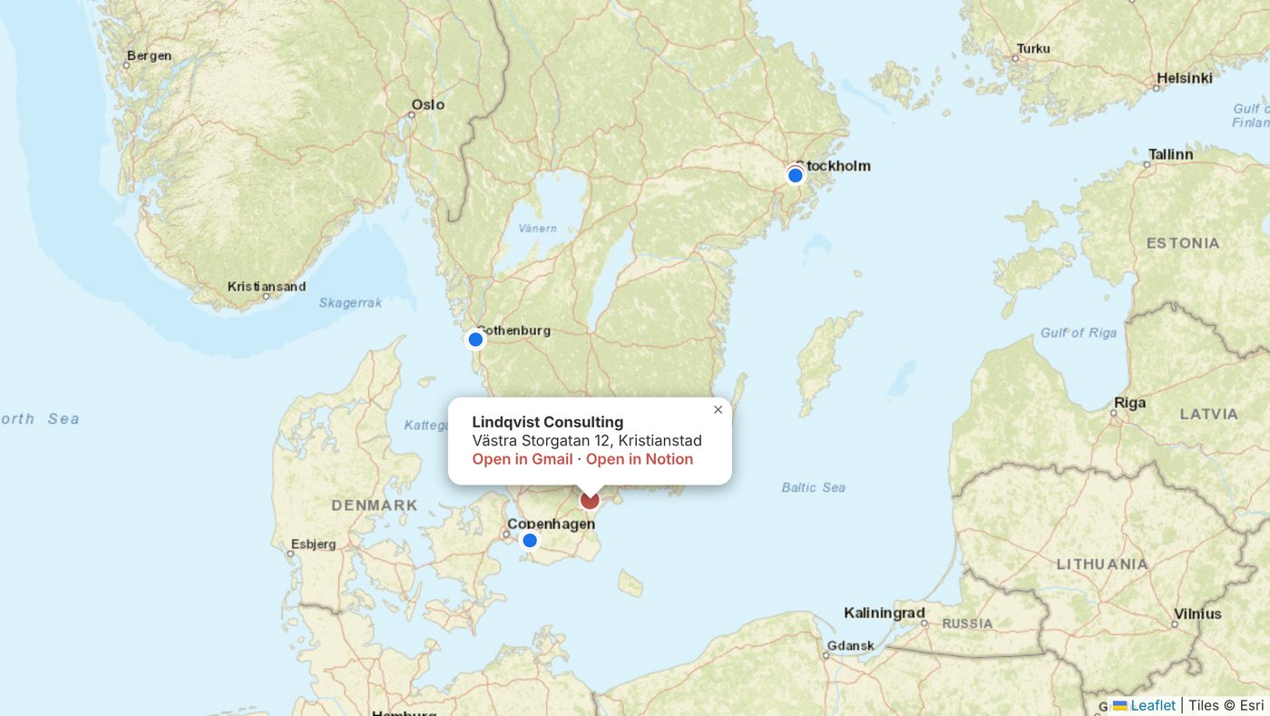 Strezia Sync map of your contacts and companies